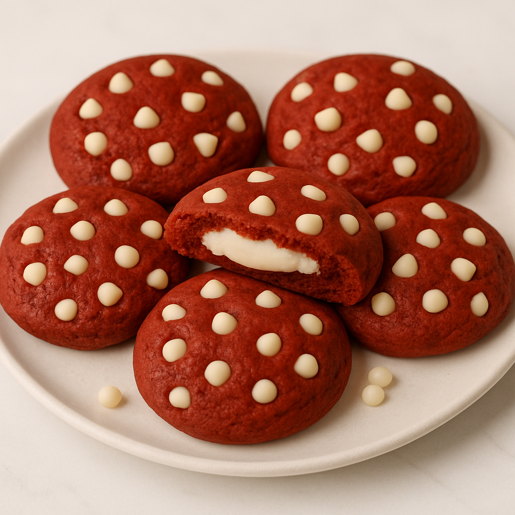 Stuffed Red Velvet Cookies