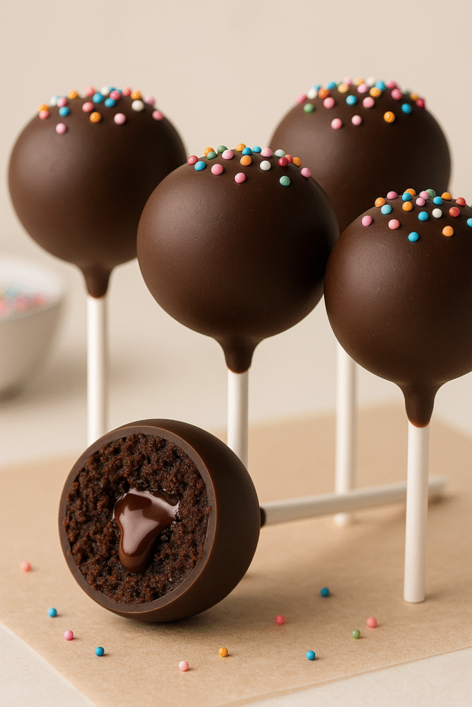 Chocolate stuffed cake pop bake instructions